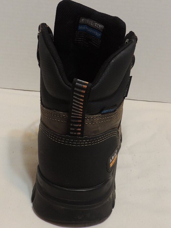 Ariat Boots Waterproof Steel Toe Men 7.5 Brown Black Lace Up Work Boots